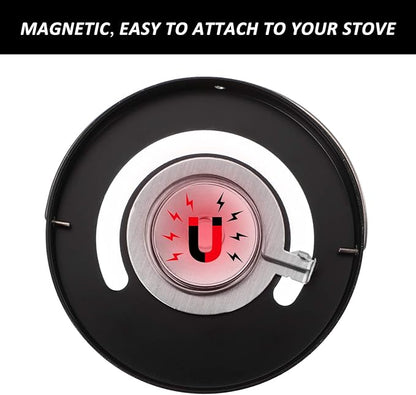 Frienda Wood Stove Thermometer Magnetic, Oven Temperature Meter Stove for Avoiding Chimney Pipe Damaged by Overheat (4 Pieces)