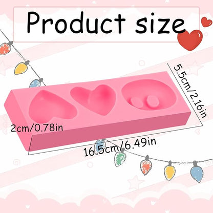 3-Cavity Pig Nose Cake Decoration Fondant Molds Chocolate Love Silicone Mold, for Kitchen Baking, Cupcake Toppers, Candy, Marzipan, Sugar Craft, Epoxy Resin, Polymer Clay Crafts