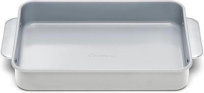Caraway Non-Stick Ceramic 9”x13” Rectangle Pan - Naturally Slick Ceramic Coating - Non-Toxic, PTFE & PFOA Free - Perfect for Brownies, Lasagnas, and More - Gray
