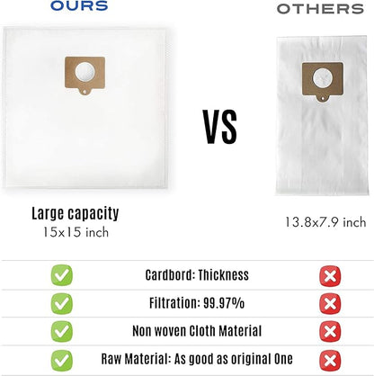 6 Pack Type Q/C HEPA Replacement Vacuum Bags Compatible with Kenmore and Sears Canister Vacuum Fits Kenmore 5055 50557 50558 53291 Replace Part 53292.