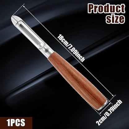 5Pcs I Style Stainless Steel Vegetable Peeler for Fruit Veggie Heat Resistant Incisive Cucumber Peeler With Solid Wood Handle for Home Kitchen Use