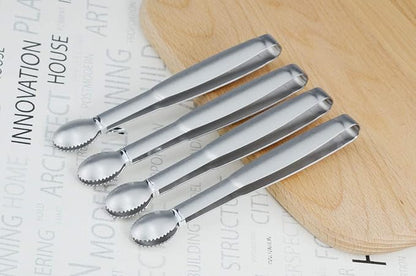 Mini Tongs 5-3/4 Inch Stainless Steel Small Serving Tongs, Tiny Kitchen Tong for Appetizers, Tea Party, Coffee Bar, Desserts, Set of 4