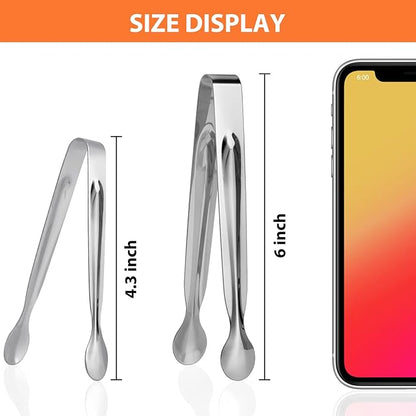 Small Serving Tongs,Ice Tongs,Sugar Tongs,Kitchen Tiny Tongs for Appetizers,18 PCS(4.3 Inch)
