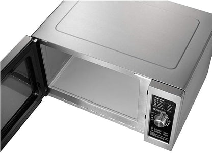 Midea Equipment 1034N0A Countertop Commercial Microwave Oven with Dial, 1000W, Stainless Steel, 1.2 CuFt