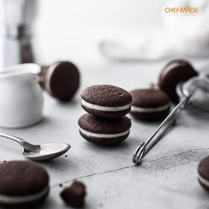 CHEFMADE Macaron Cake Pan, 30-Cavity Non-Stick Macaroon Biscuits Cookie Bakeware for Oven Baking (Champagne Gold)