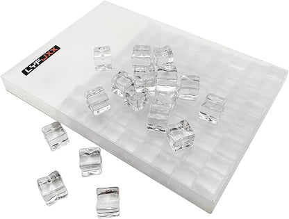 Fake Ice Cubes, 15 mm 100 PCS Artificial Ice Cubes, Acrylic Vase Fillers Crystal Rocks Diamonds,Table Scatter, Party Favor, Wedding Decoration, Photography