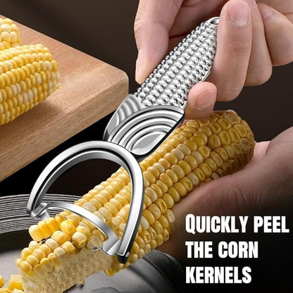 Corn Prep Peeler,Corn on the Cob Stripper Tool/Wider non-slip Handle/10-year Rustproof/Durable and efficient.