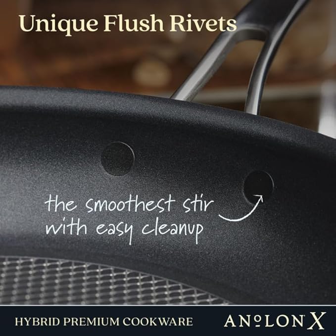 Anolon X Hybrid Nonstick Induction Frying Pan/Skillet, 10 Inch - Dark Gray