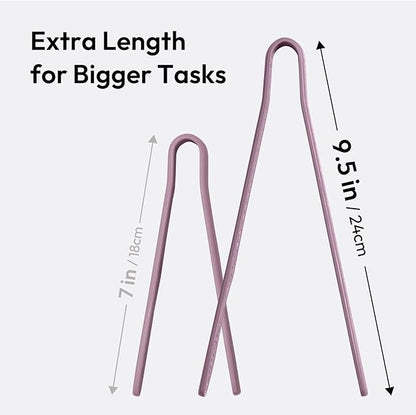 carrotez Silicone Tongs for Cooking, Anti-Slip,Non-Scratch Kitchen Tongs 9.5 inch Silicone Tongs 1Pack - Pink