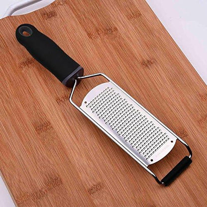 Stainless Steel Cheese Grater, Ergonomic Soft Handle Lemon Ginger Potato Zester with Plastic Cover
