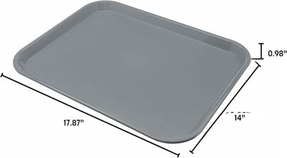 Carlisle FoodService Products Cafe Plastic Fast Food Tray, 14" x 18", Beige, (Pack of 12)