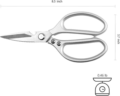 Stainless Steel Kitchen Shears Full-Steel Forged Metal Kitchen Scissors for Food (Kitchen Scissors-B)