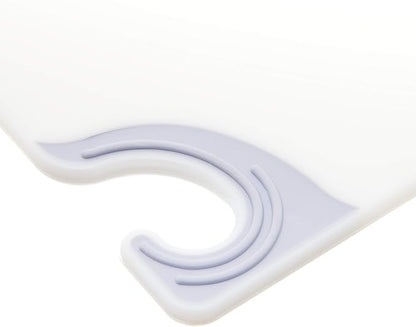 San Jamar Saf-T-Grip Plastic Cutting Board with Safety Hook, 9" x 12" x 0.375", White