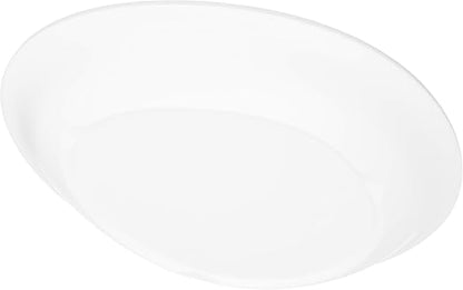 Carlisle FoodService Products Ridge Resuable Plastic Plate Coupe Plate for Home and Restaurant, Melamine, 10 Inches, Marble, (Pack of 12)