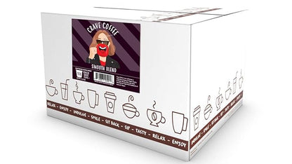 Crave Beverages Smooth Blend - Colombian, Medium Roast Coffee Pods for Keurig K Cup Brewers, 100 Count