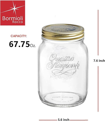 Bormioli Rocco Quattro Stagioni Maxi Collection - Jar - 2 Liter (67.75 oz.)