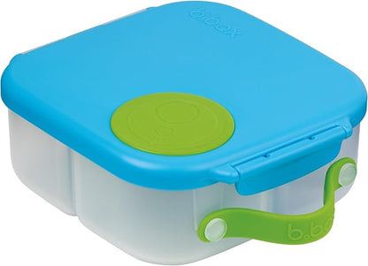 b.box Mini Lunch Box (2-pack), Bento Box for Kids Snack Container with 2 Leak-Proof Compartments, Reusable Snack Containers with Lids, BPA Free Kids Lunch Box, 4 1/4 Cup (Emerald Forest+Ocean Breeze)