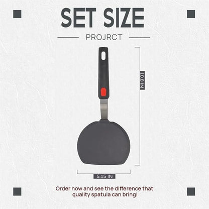 Silicone Spatula, Heat Resistant Food Grade Silicone Spatulas for Nonstick Cookware, Dishwasher Safe Kitchen Utensils BPA Free Rubber Spatula for Egg, Pancake, Fish, Burger