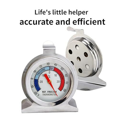 5 Pack Fridge Thermometer - Classic Series with Large Dial and Internal Temperature Gauge - Monitor and Maintain Perfect Temperature in Kitchen Refrigerator