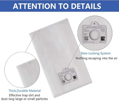 Compatible with Kenmore 53292 Type Q - C HEPA Canister Vacuum Bags,6-Pack (white)