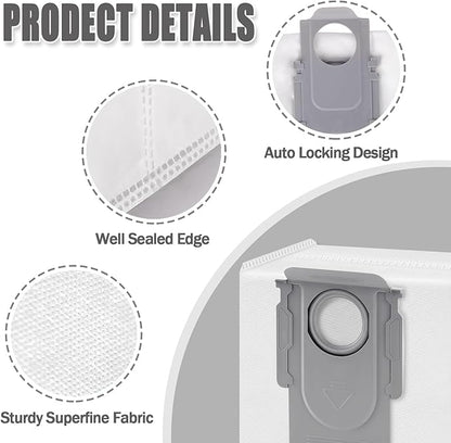 8 Pack Dust Bags Compatible With Roborock Q5 Q5+ Q7 Q7+ Q7 Max Q7 Max+ S7 Max Ultra S7 MaxV Ultra S8+ S8 Pro Robot Vacuum Bags Disposable Bag Accessory