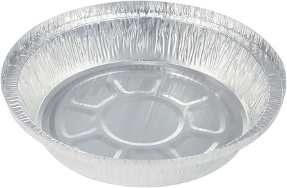 7 Inch Aluminum Round Foil Pans with Paper Lids 60pack Disposable Aluminum Tin for Roasting Baking Cooking