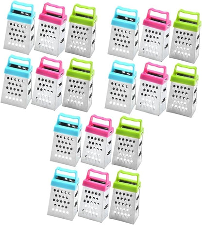 PRETYZOOM 18pcs Stainless Cheese Grater Fine Grater Slicer Vegetable Slicer Easy Peel