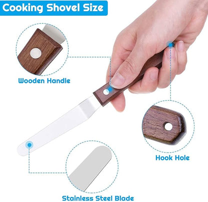 Cridoz 7 Pcs Stainless Steel Kitchen Cooking Plating Tweezers Tongs Drawing Spoons Offset Spatula and Fish Spatula for Food Culinary Plating Decorating