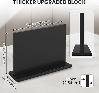 Black Magnetic Knife Holder, Double-Sided Magnetic Knife Block Universal Multi-function Display Rack for Kitchen Counter