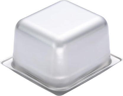 BIRDROCK HOME Stainless Steel Steam Table Pan - Hotel, Restaurant & Catering Supplies - 24 Gauge Steel, 1.8 qt Capacity - Meal Prep, Cooking, & Food Storage Container - 4" Depth, 1/6-Size (6 Pack)