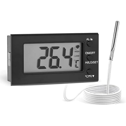 Digital Oven Thermometer -58°F to 572°F/-50°C-300°C, Thermometer with Probe, High Low Temperature Alarm, LCD, Celsius/Fahrenheit LXSZRPH (Black)