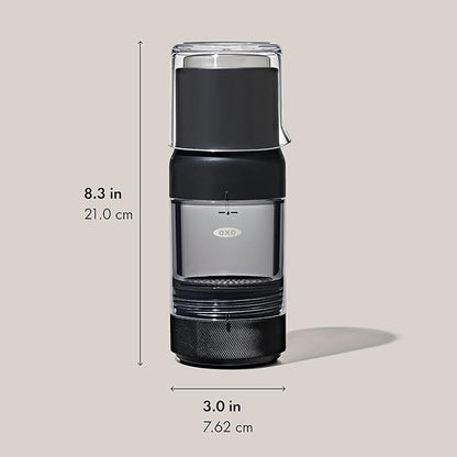 OXO Brew Rapid Brewer - Portable Coffee Maker, Fast Manual Hot & Cold Brew, Small Handheld Brewer, Compact Travel Coffee Maker