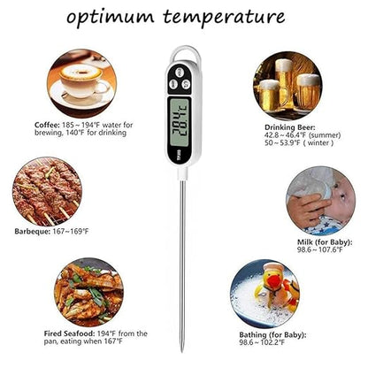 6pcs Candy Thermometer Digital Instant Read for Meat Kitchen Cooking Food Oil Deep Fry BBQ Grill Smoker (6, 23.2in)