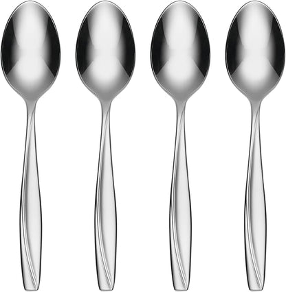 Oneida Camlynn Everyday Flatware Dinner Spoons 18/0 Stainless Steel, Set of 4, Silver