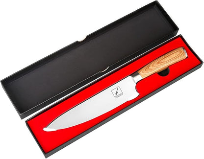 imarku Chef Knife - Pro Kitchen Knife 8 Inch Chef's Knives Japanese SUS440A Stainless Steel Sharp Paring Knife with Ergonomic Handle, Golden handle, Christmas and Thanksgiving Gifts for Men and Women