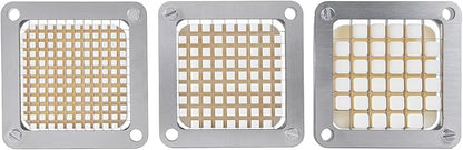 1/2" 1/4" 3/8" Multi-model universal Stainless Steel Replacement Chopper Blade & Pusher Block Set For Commercial Vegetable Cutter Dicer Strip Interchangeable Blade (1/4 inch)