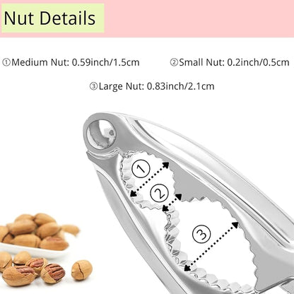 8 Pieces Nut Crackers Heavy Duty Walnut Cracker with Non-Slip Handle Walnut Cracker for All Nuts with Forks Nutcracker Pecan Walnut Plier Clip Tool