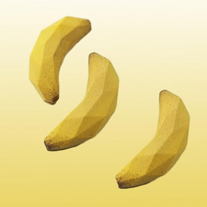 OCPO KITCHEN 3D Banana Shape Silicone Molds for Baking Mousse Cake, 3D Silicone Baking Mold for Candy Pastry Chocolate Truffle Cupcake Jelly Cookie Pudding Cake Decoration Mold, 12-Cavity