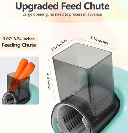 Electric Vegetable Slicer, Salad Shooter, 3-in-1 Electronic Fruit Shredder, Cheese Grater for Home Kitchen Use, Electric Grater with 3 Type Blades Stainless SteelA
