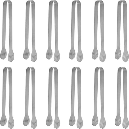 Serving Tongs Kitchen Tongs,Buffet Tongs, Stainless Steel Food Tong Serving Tong,small tongs12 Pack (5 Inch(12 pack))