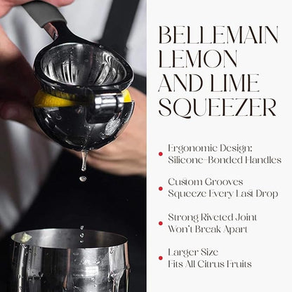 Stainless Steel Lemon Squeezer and Lime Press - Heavy Duty Manual Citrus Juicer and Handheld Juice Press for Lemons, Limes, and Small Citrus Fruits