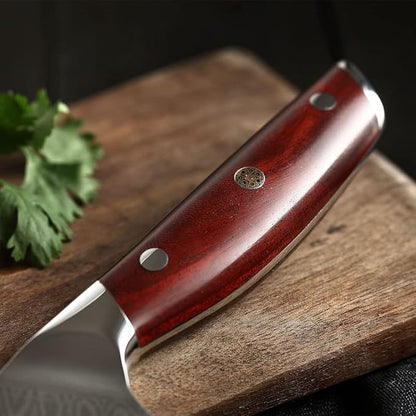 YARENH Chinese Cleaver Knife 7 Inch - Damascus Chef Knife for Kitchen, 67 Layers High Carbon Stainless Steel, African Sandalwood Handle, Sharp, Durable, Rust Resistant, Gift Box