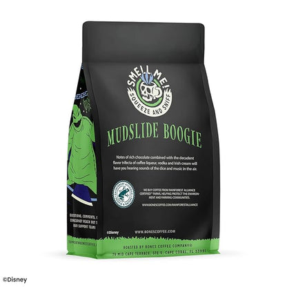 Bones Coffee Company The Nightmare Before Christmas Mudslide Boogie Flavored Coffee Beans, Medium Roast Ground Coffee Low Acid, Chocolate Mudslide Flavor (12 oz)
