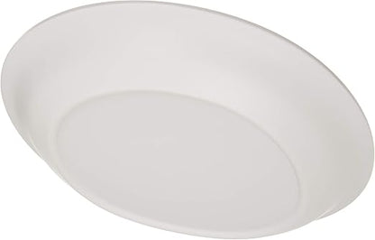 Carlisle FoodService Products Ridge Resuable Plastic Plate Coupe Plate for Home and Restaurant, Melamine, 10 Inches, Cement, (Pack of 12)