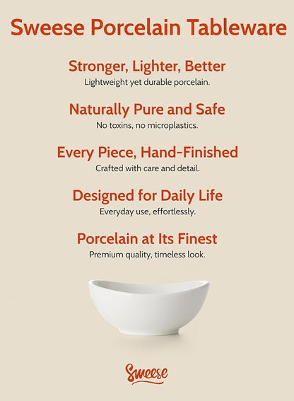 Sweese 4 oz Very Small White Porcelain Bowls - Set of 6 Dipping, Sauce, Salsa & Snack Bowls, Mini Ceramic Bowls for Condiments & Charcuterie