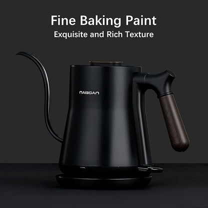 Gooseneck Electric Kettle, 1000W, Pour-over Coffee & Tea, Stainless Steel, Hot Water, 0.8L, Small, Auto Shut-Off & Boil Dry Protection, BPA Free