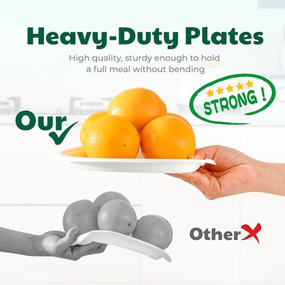 100% Compostable Paper Plates, 6 Inch, 125 Count, Heavy Duty Disposable Plates by Biodegradable Bagasse, Dessert Plates Bulk for Party | Microwave-Safe | Soak-Resistant, Cut Resistant