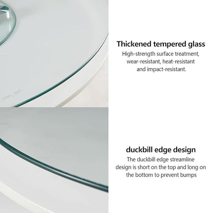 Restaurant Glass Rotating Centerpiece Tray, Commercial Cake Serving Lazy Susan Turntable, Rotating Serving Tray for Dining Table, Lazy Susan for Table top, for Home, Party, Hotel