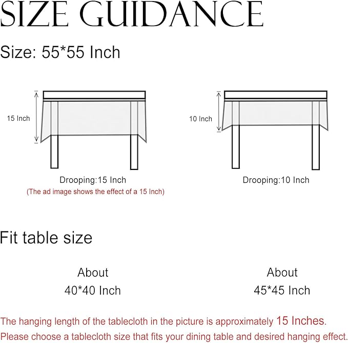 ISAENNE Designer Grayish Green Linen Small Square Tablecloth,Floral Stain Resistant Table Cloth,Fall Vintage Decor Tablecloths for Dining Thanksgiving Kitchen Tea Party,55"*55"-Andrew A