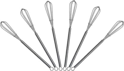 7.2 inch Mini Wire Whisk 6 Pack - Stainless Steel